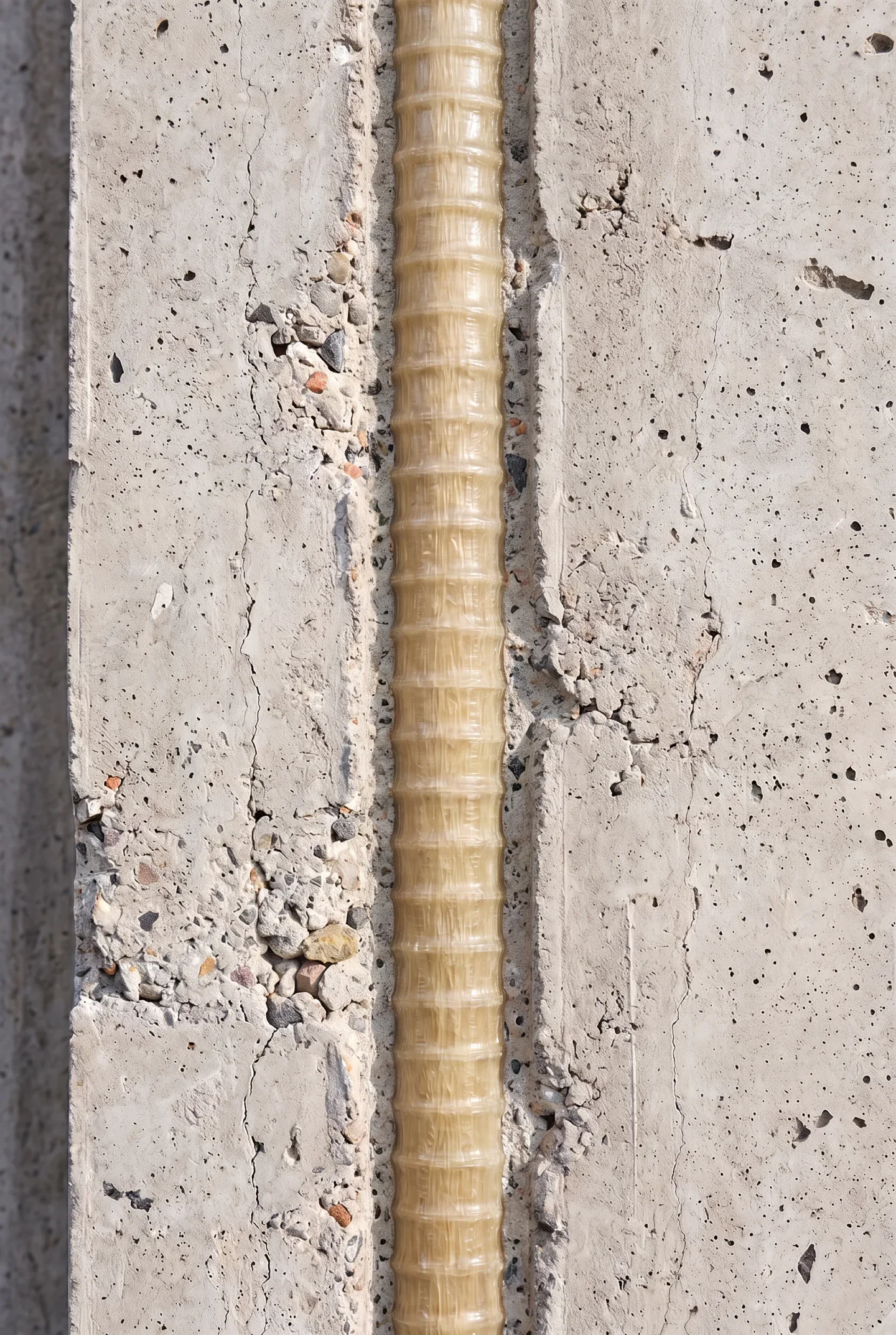 Corrosion-resistant GFRP reinforcement embedded in concrete