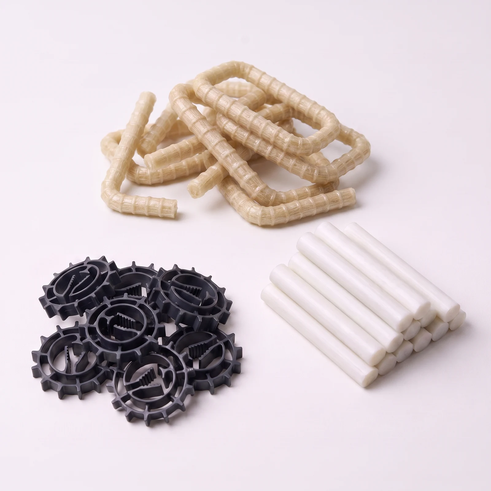 GFRP bent reinforcement elements with spacers and composite dowels