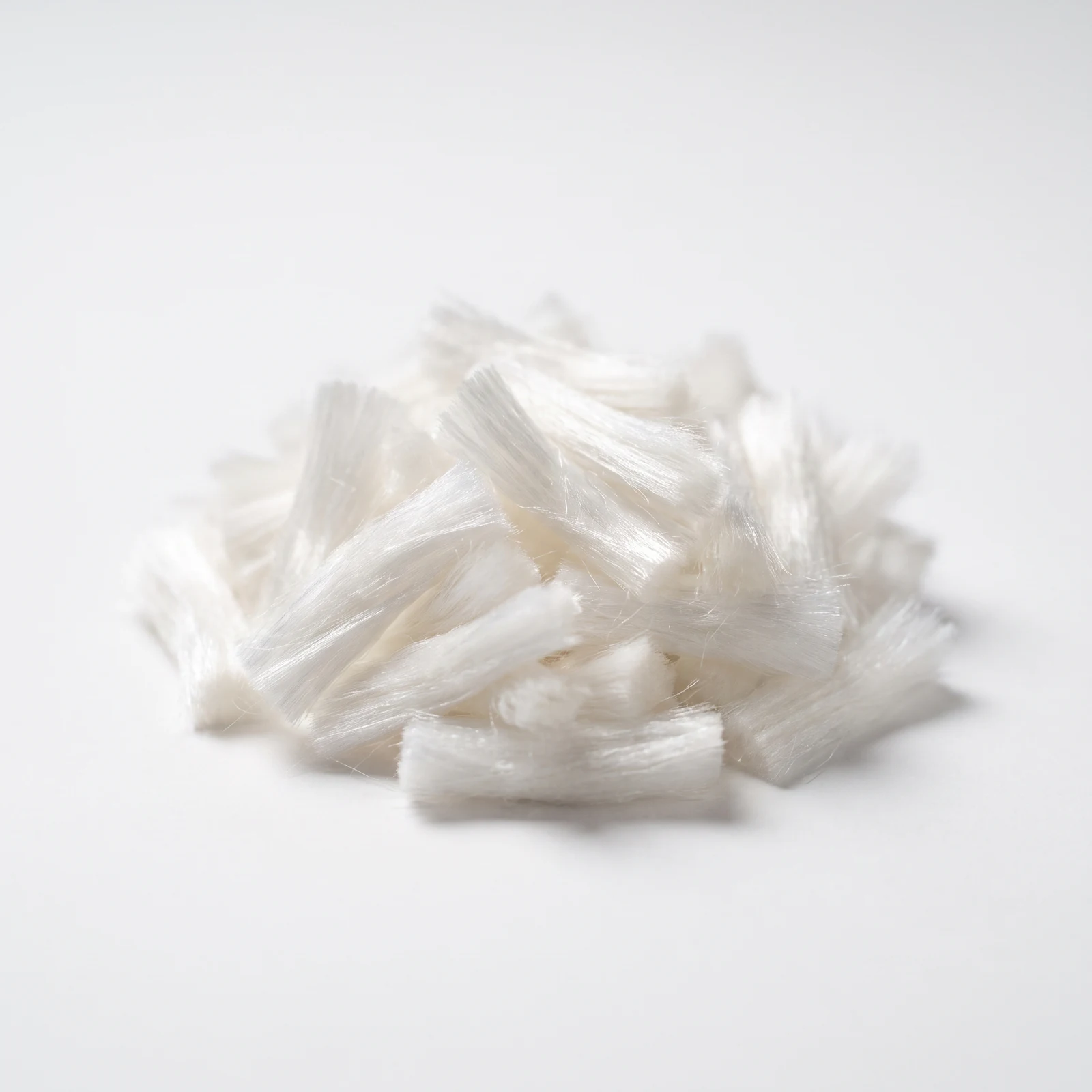 White polypropylene structural fibres for concrete reinforcement